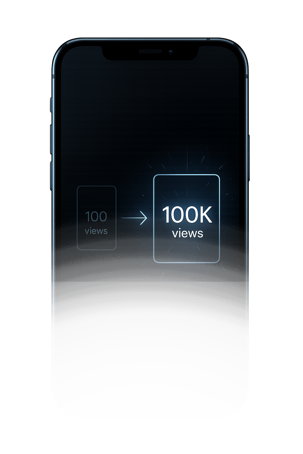 Phone showing social content